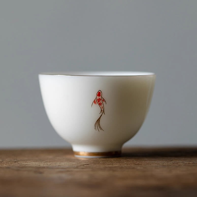 Buddha Stones Koi Fish Teacup Kung Fu Tea Cup - Koi Fish 5.4cm*3.9cm*40ml - image 11