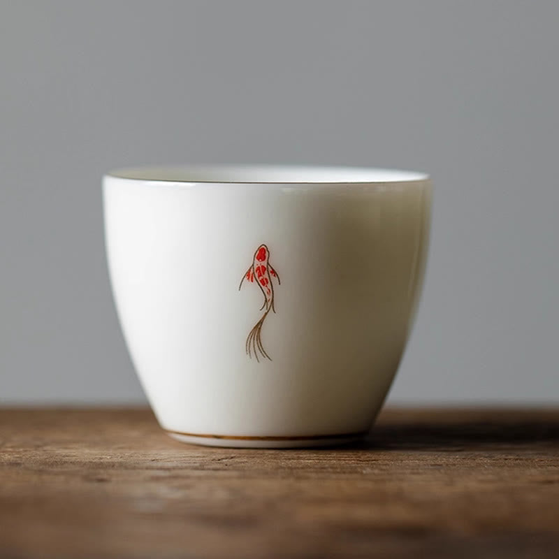 Buddha Stones Koi Fish Teacup Kung Fu Tea Cup - Koi Fish 5.6cm*4.7cm*50ml - image 13