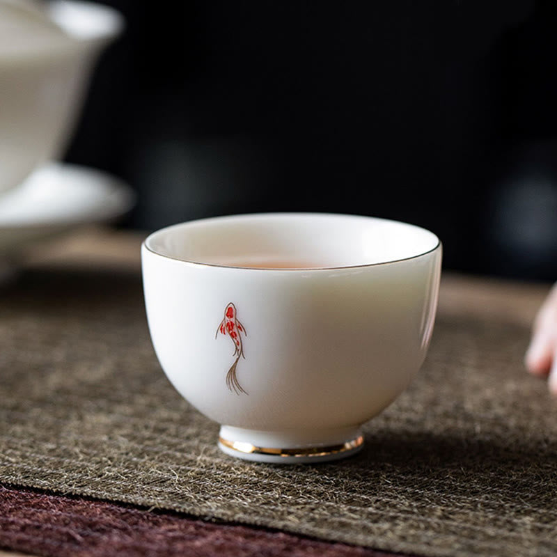 Buddha Stones Koi Fish Teacup Kung Fu Tea Cup - image 4