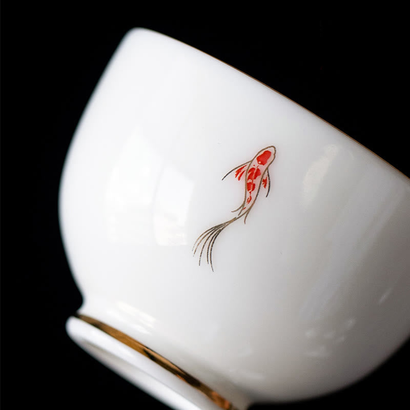 Buddha Stones Koi Fish Teacup Kung Fu Tea Cup - image 10