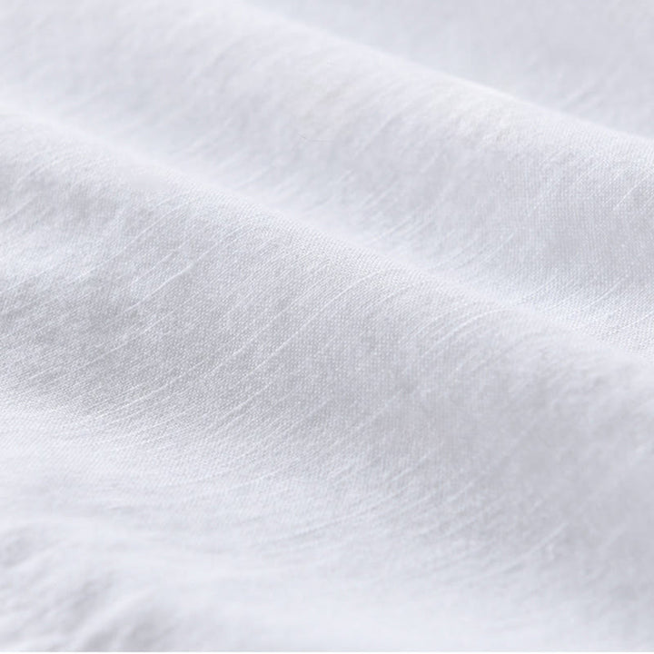 Buddha Stones Embroidery Leaves Pattern Men's Long Sleeve Cotton Linen Shirt - image 9