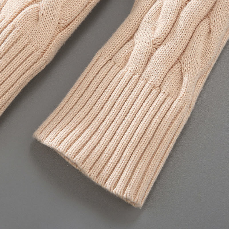 Buddha Stones Winter Textured High Neck Zipper Design Men's Long Sleeve Cotton Sweater - image 11