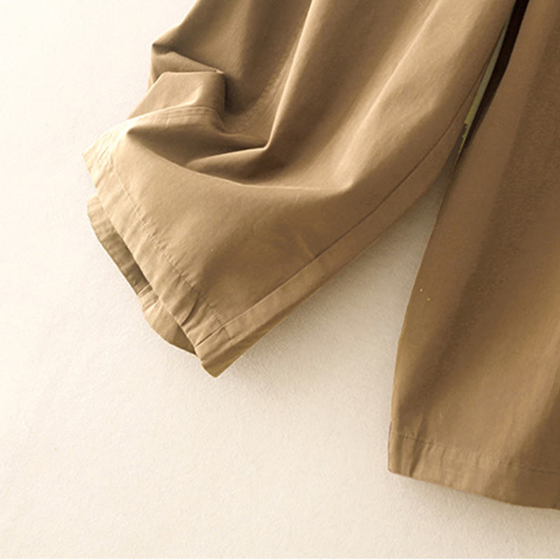 Buddha Stones Plain 7-8 Length Women's Harem Cotton Pants With Pockets - image 3