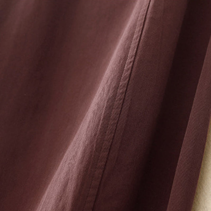 Buddha Stones Plain 7-8 Length Women's Harem Cotton Pants With Pockets - image 8