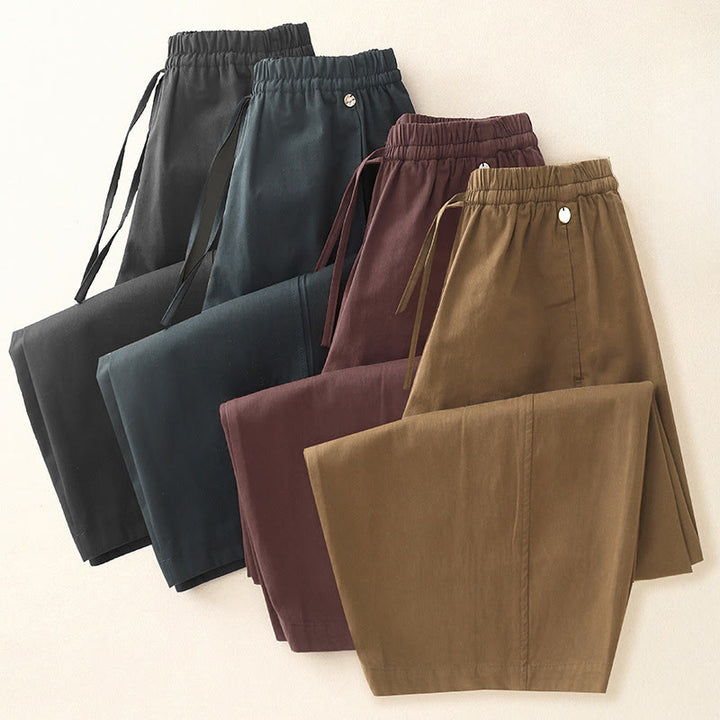 Buddha Stones Plain 7-8 Length Women's Harem Cotton Pants With Pockets - image 23