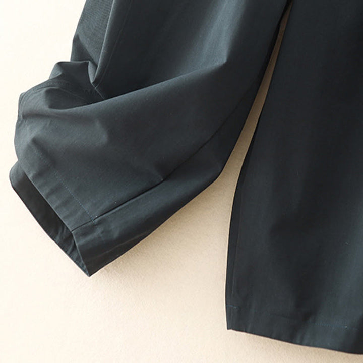 Buddha Stones Plain 7-8 Length Women's Harem Cotton Pants With Pockets - image 21