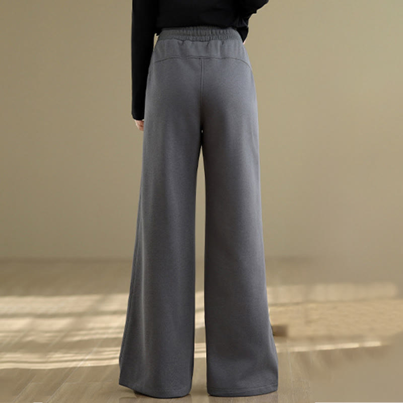 Buddha Stones Casual Plain Cotton Women's Wide Leg Pants With Pockets - image 17