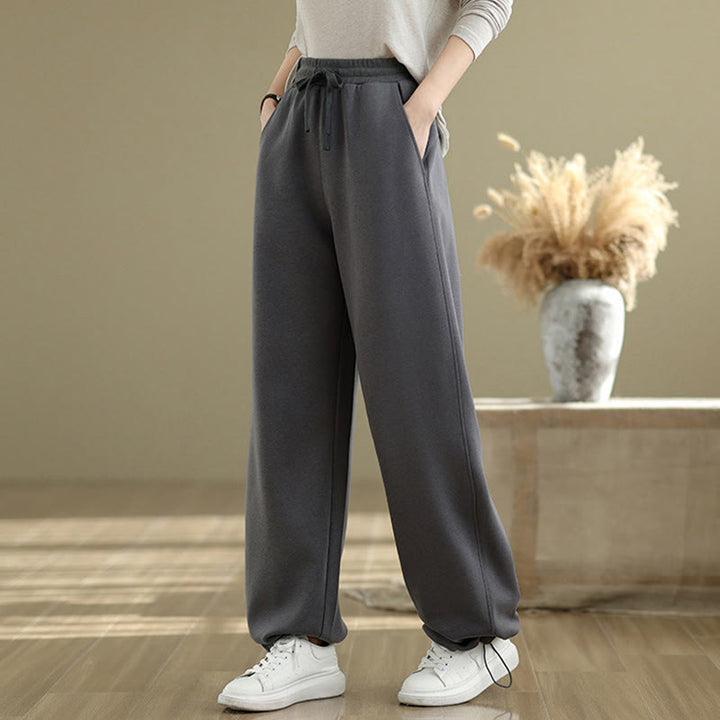 Buddha Stones Casual Rope Women's Cotton Straight-leg Pants With Pockets - image 4