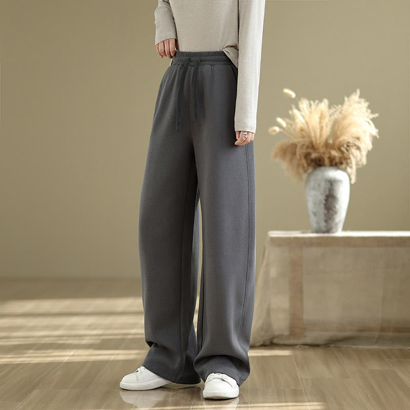 Buddha Stones Casual Rope Women's Cotton Straight-leg Pants With Pockets - image 5