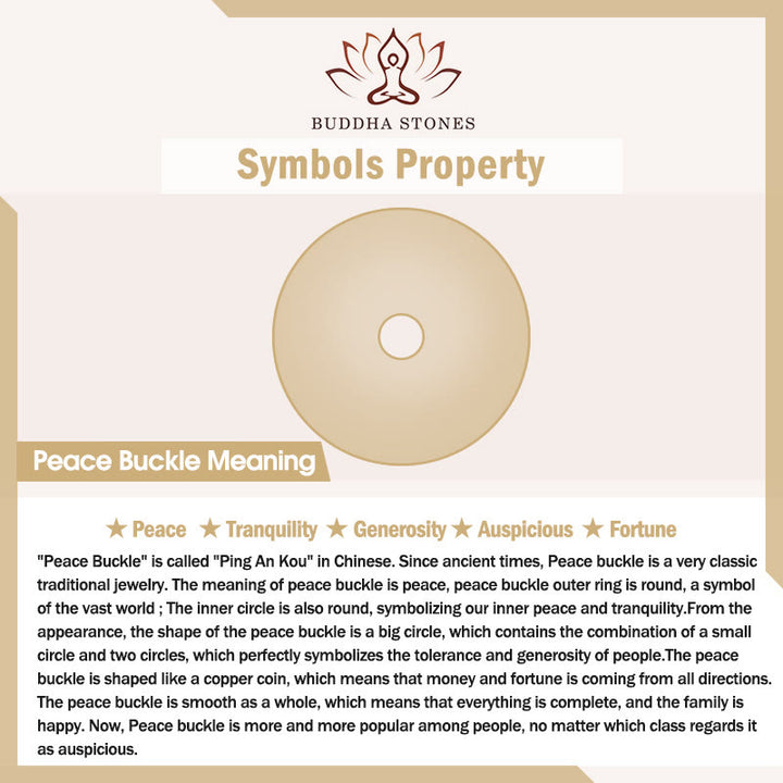 Buddha Stones Natural Peace Buckle Meaning Jade Rose Quartz Luck Bracelet - image 9