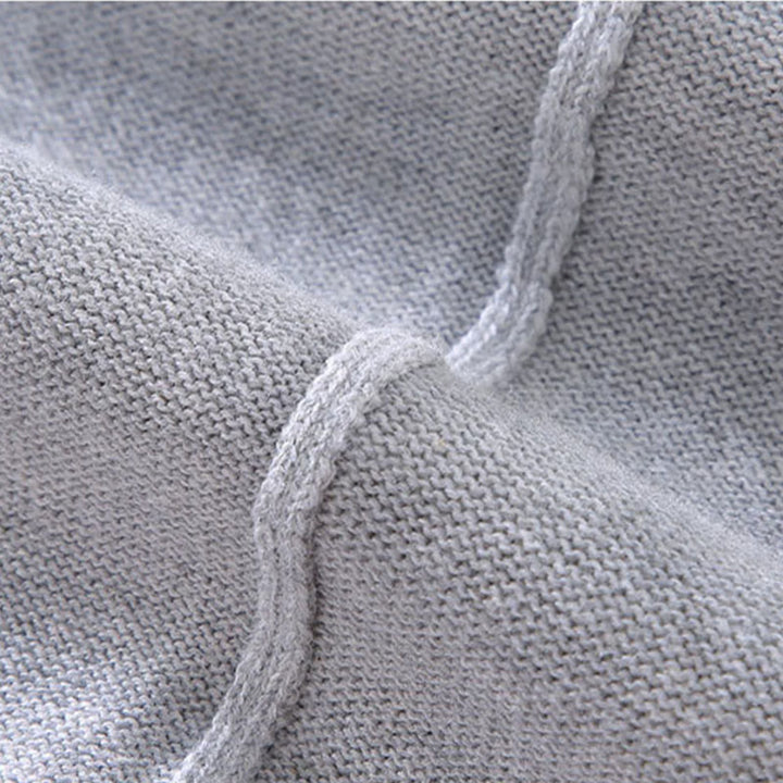 Buddha Stones Ribbed Solid Color Hem Design Men's Mock Neck Long Sleeve Pure Cotton Sweater - image 9