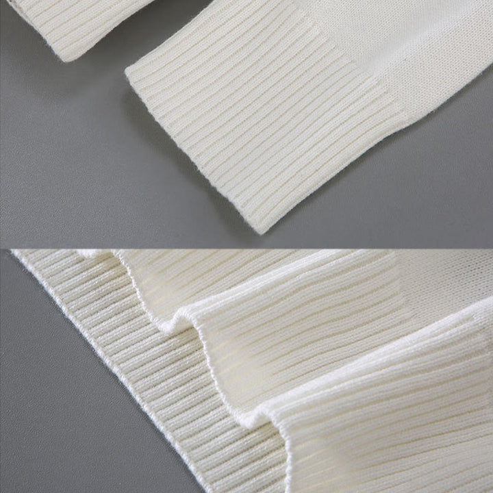 Buddha Stones Color Contrast Striped Half Zipper Design Cotton Men's Long Sleeve Sweater - image 7