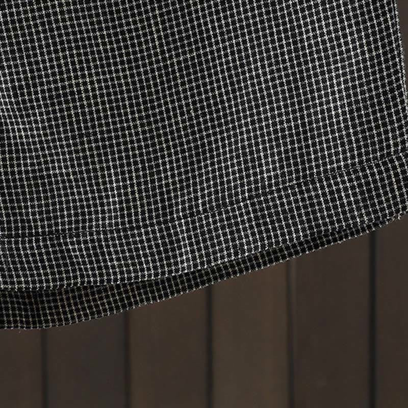 Buddha Stones Casual Splicing Color Rope Women's Cotton Straight-leg Pants With Pockets - image 14