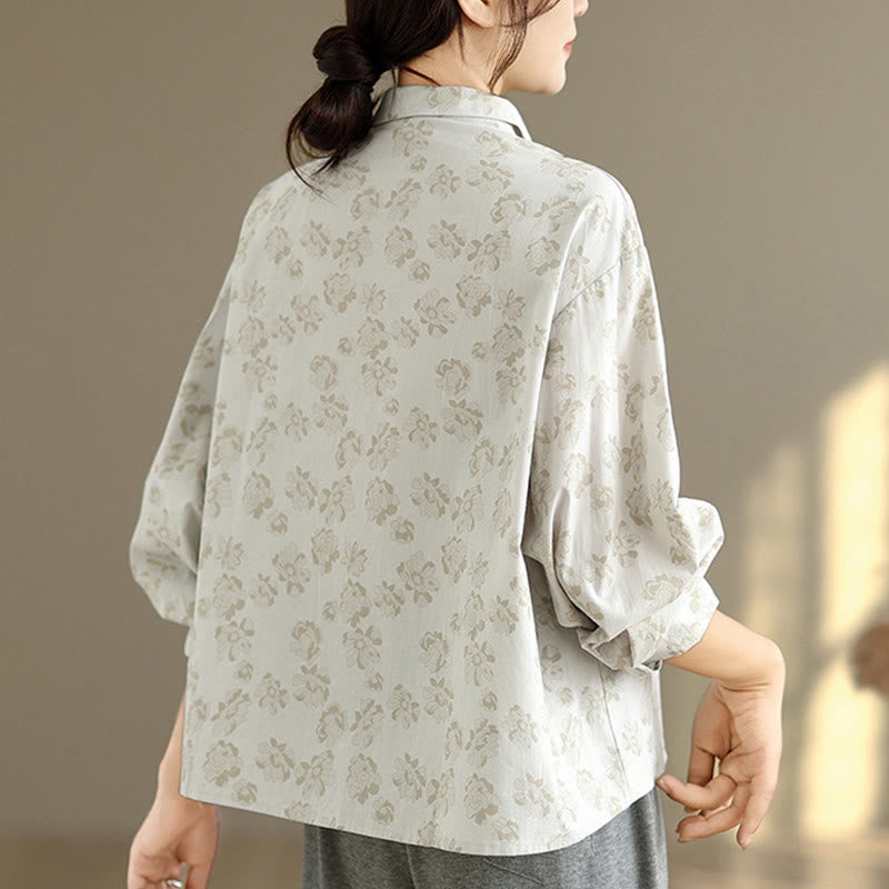 Buddha Stones Casual Embroidered Florals Women's Long Sleeve Polyester Shirt - image 10