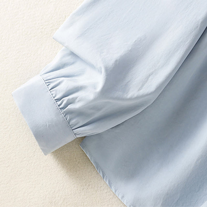 Buddha Stones Casual Women's Long Sleeve Lace Lapel Cotton Shirt - image 8