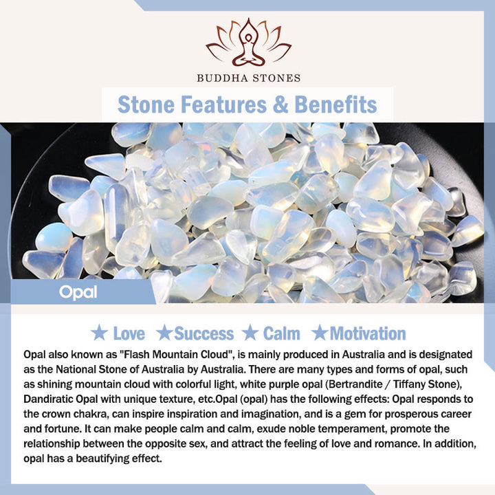 Buddha Stones 2mm Natural Opal Ultra-thin Beads Motivation Bracelet - image 6