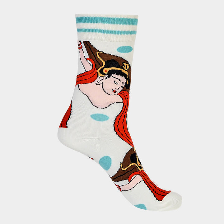 Buddha Stones "The Power of Mind" Casual Dunhuang Feitian Women's Socks Includes Gift Message Card - image 9