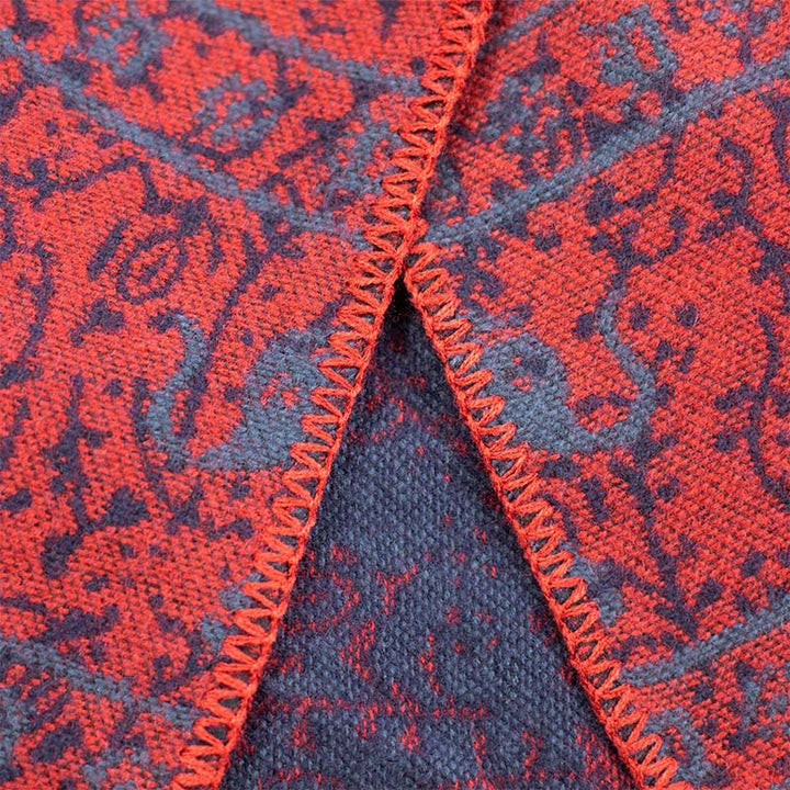 Buddha Stones Tibetan Jacquard Elephant Geometry Pattern Unisex Cozy Scarf Shawl - image 7