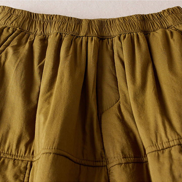 Buddha Stones Plain Women's Harem Thick Pants With Pockets - image 7