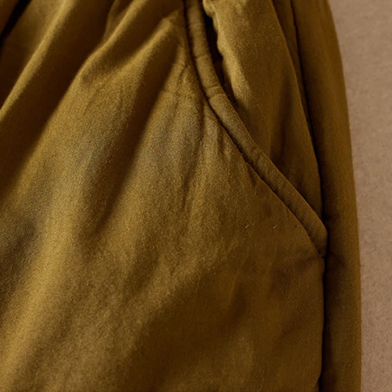 Buddha Stones Plain Women's Harem Thick Pants With Pockets - image 5