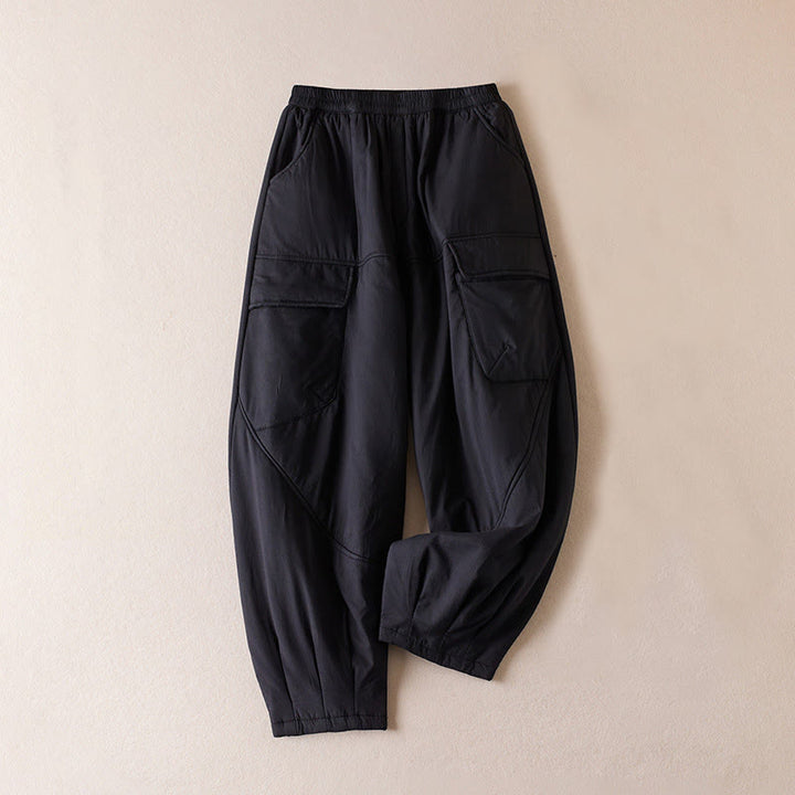 Buddha Stones Plain Women's Harem Thick Pants With Pockets - Black - US8-10，UK/AU12-14，EU40-42 (2XL) - image 22