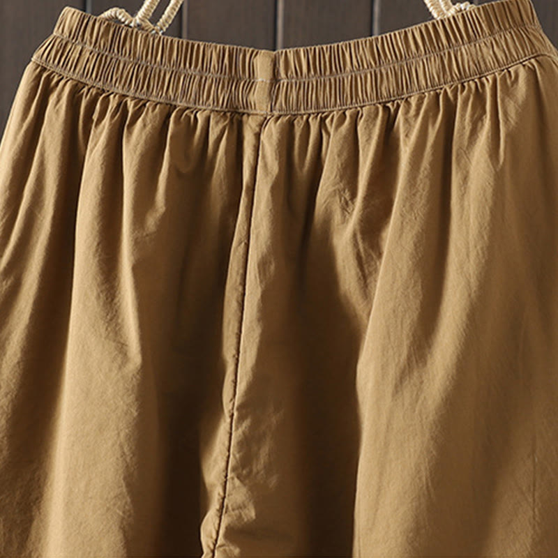 Buddha Stones Plain Warm Cotton-padded Women's Harem Cotton Pants With Pockets - image 2