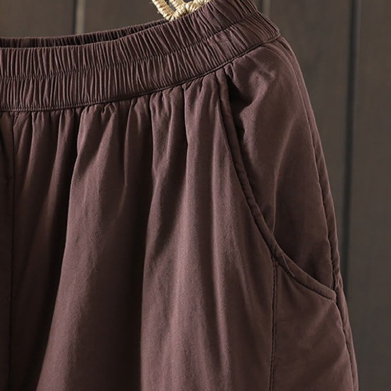 Buddha Stones Plain Warm Women's Harem Pants With Pockets - image 8