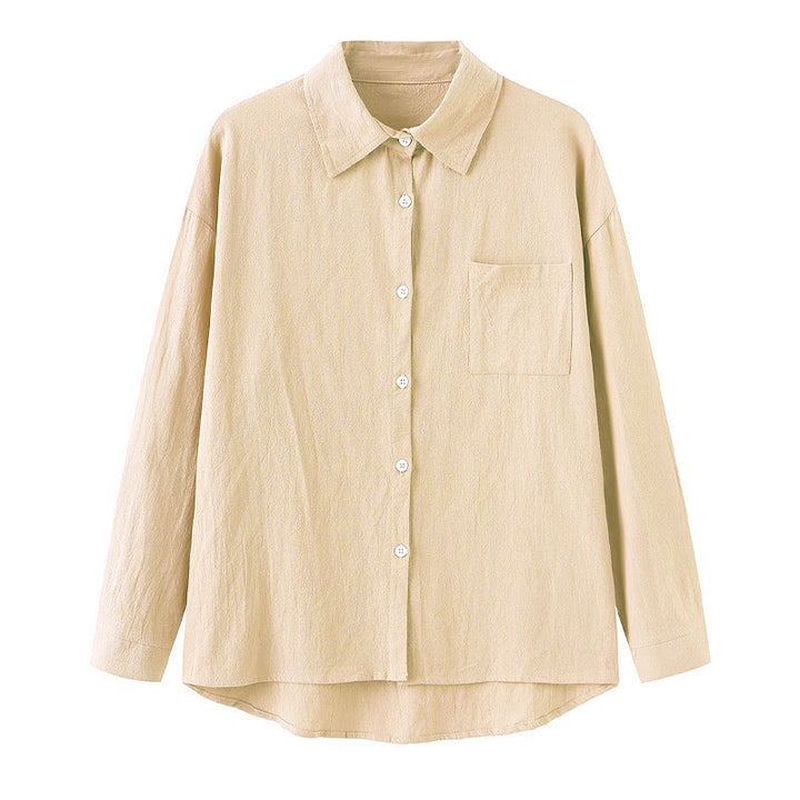 Buddha Stones 2Pcs Long Sleeve Shirt Top With Pockets Drawstring Pants Meditation Cotton Linen Clothing Women's Set - image 14