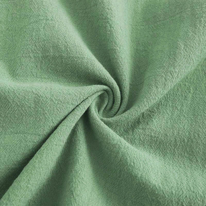 Buddha Stones 2Pcs Long Sleeve Shirt Top With Pockets Drawstring Pants Meditation Cotton Linen Clothing Women's Set - image 46