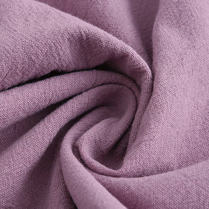 Buddha Stones 2Pcs Long Sleeve Shirt Top With Pockets Drawstring Pants Meditation Cotton Linen Clothing Women's Set - image 58