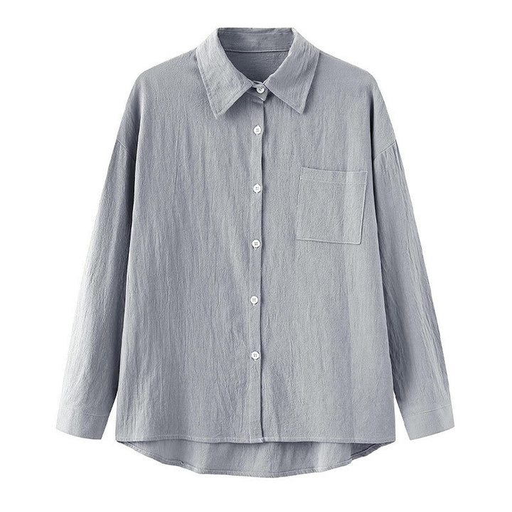 Buddha Stones 2Pcs Long Sleeve Shirt Top With Pockets Drawstring Pants Meditation Cotton Linen Clothing Women's Set - image 50