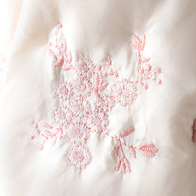 Buddha Stones Women's Embroidery Frog-button Long Sleeve Thicken Jacket With Pockets - image 18