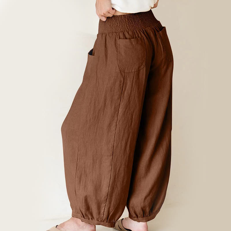 Buddha Stones Plain Color Women's Harem Pants With Pockets - image 8