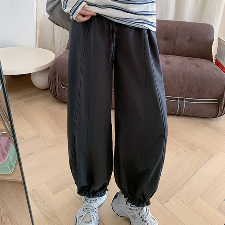 Buddha Stones Plain Color Drawstring Women's Bud Pants With Pockets - Gray - US6，UK/AU10，EU38 (XL) - image 16