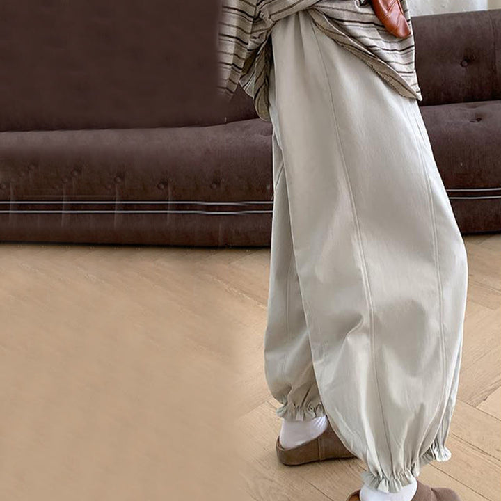 Buddha Stones Plain Color Drawstring Women's Bud Pants With Pockets - image 7