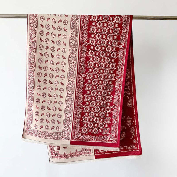 Buddha Stones Ethnic Paisley Geometry Patchwork Pattern Tassels Soft Thermal Thick Scarf Shawl - image 1