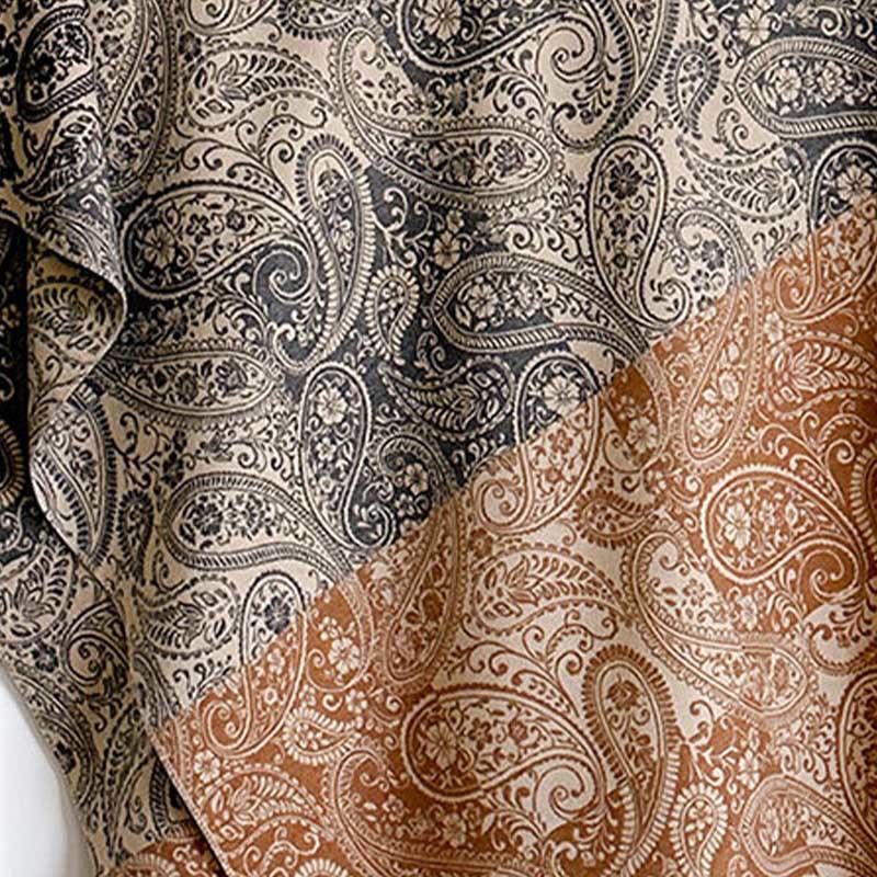 Buddha Stones Winter Thermal Color Matching Paisley Vines Pattern Tassel Cozy Scarf Shawl - image 11