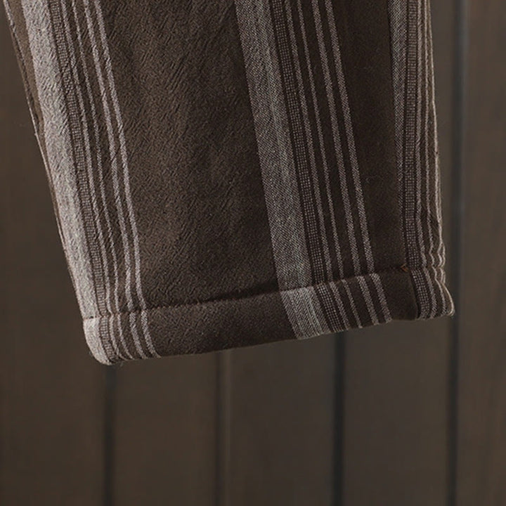 Buddha Stones Commute Thermal Striped Cotton Corduroy Women's Harem Padded Pants With Pockets - image 7