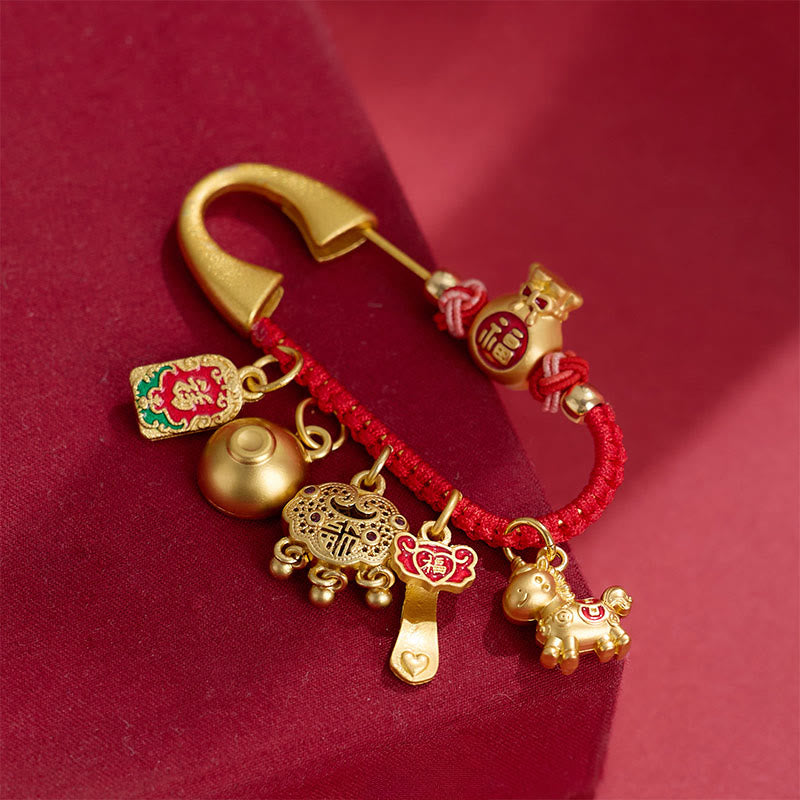 Buddha Stones "Wishing You Fortune and Good Luck" Year of the Horse Brooch Includes Gift Message Card - image 3