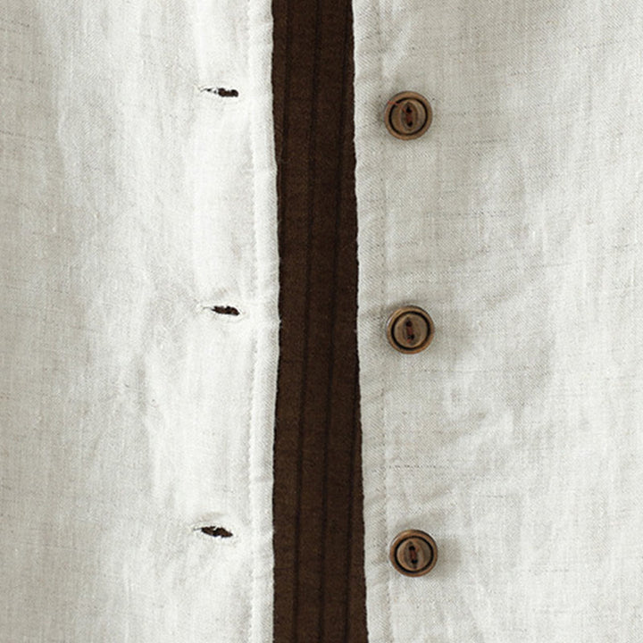 Buddha Stones Casual Buttons Women's Long Sleeve Cotton Jacket With Pockets - image 4