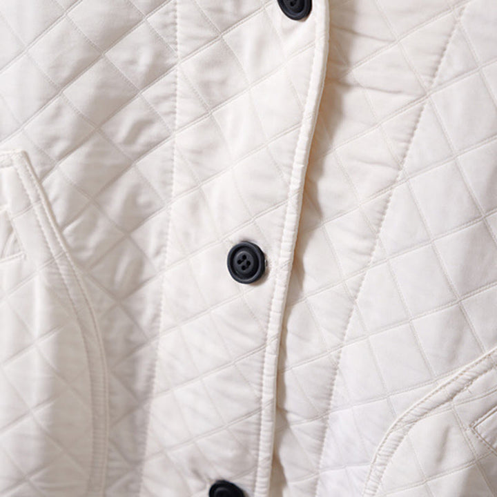 Buddha Stones Casual Solid Color Women's Long Sleeve Cotton Jacket With Pockets - image 9