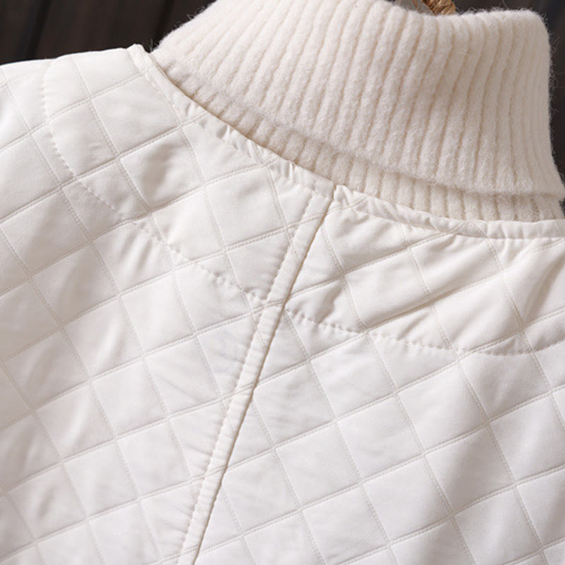 Buddha Stones Casual Solid Color Women's Long Sleeve Cotton Jacket With Pockets - image 5