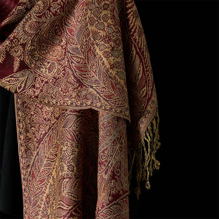 Buddha Stones Spring Long Leaves Flowers Pattern Tassel Soft Scarf Shawl - image 16