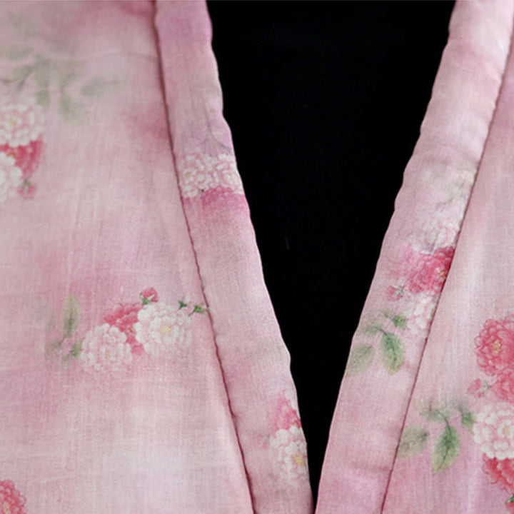 Buddha Stones Printed Flowers Women's Long Sleeve Jacket With Pockets - image 7