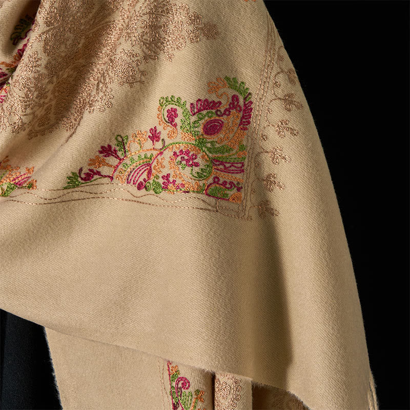 Buddha Stones Winter Colorful Vines Flowers Pattern Tassel Cozy Scarf Shawl - image 10