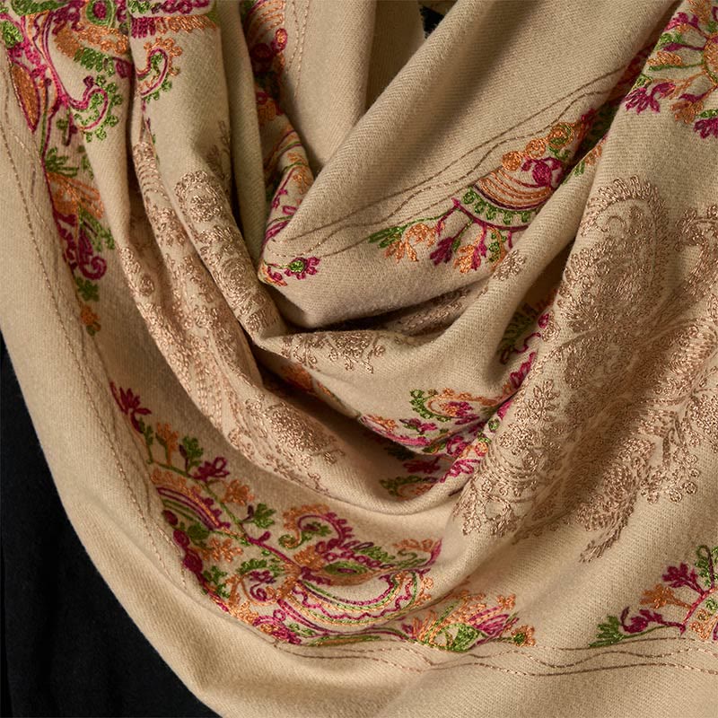 Buddha Stones Winter Colorful Vines Flowers Pattern Tassel Cozy Scarf Shawl - image 9