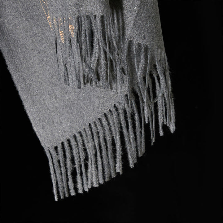 Buddha Stones Winter Colorful Vines Flowers Pattern Tassel Cozy Scarf Shawl - image 5