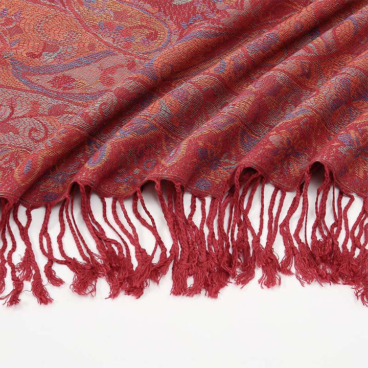 Buddha Stones Spring Cashew Flower Vines Pattern Tassel Soft Scarf Shawl - image 13