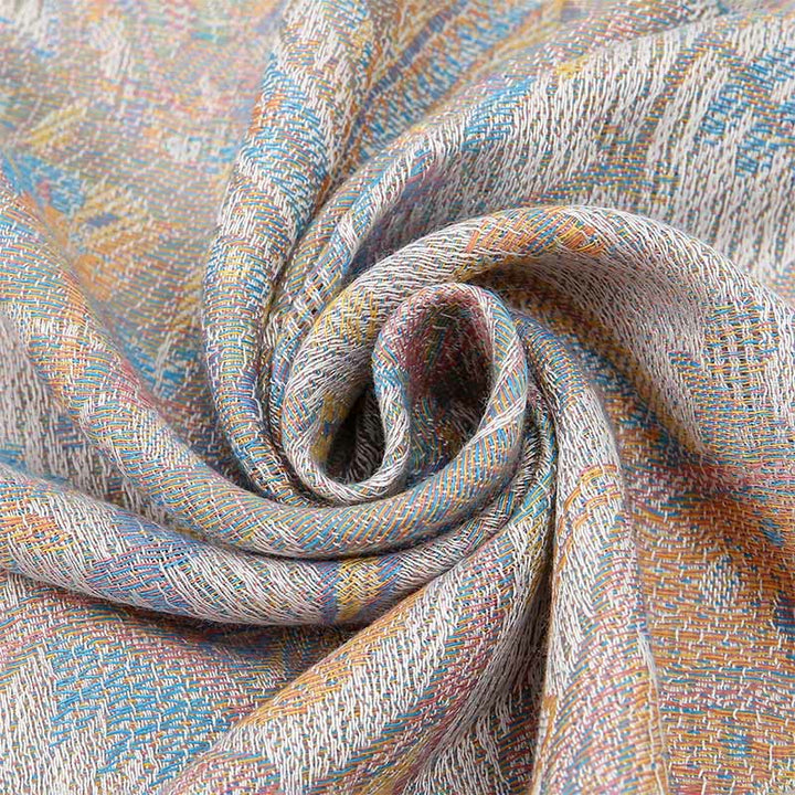 Buddha Stones Spring Cashew Flower Vines Pattern Tassel Soft Scarf Shawl - image 8