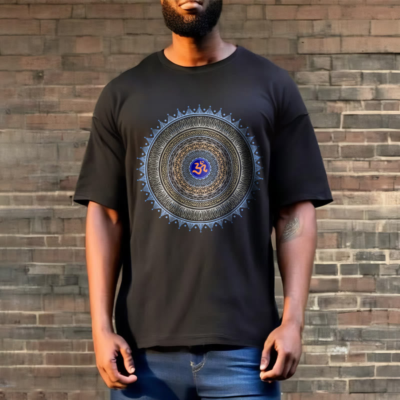 Buddha Stones Mandala Flower OM Pattern Tee T-shirt - image 2